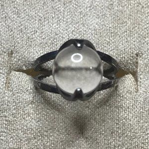 Silver ring with double band